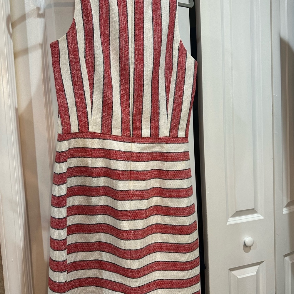 Brooks Brothers Striped Red and White Women's Dress